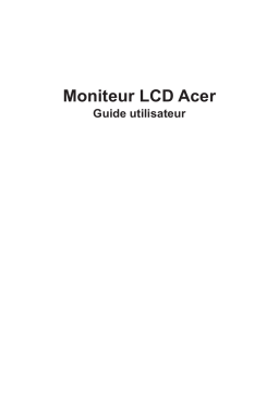 Acer Z271 Monitor Manuel utilisateur