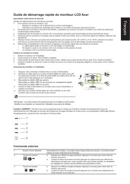 Acer XF272 Monitor Guide de démarrage rapide