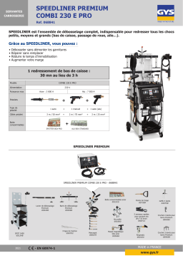 GYS SPEEDLINER PREMIUM COMBI 230 E PRO Fiche technique