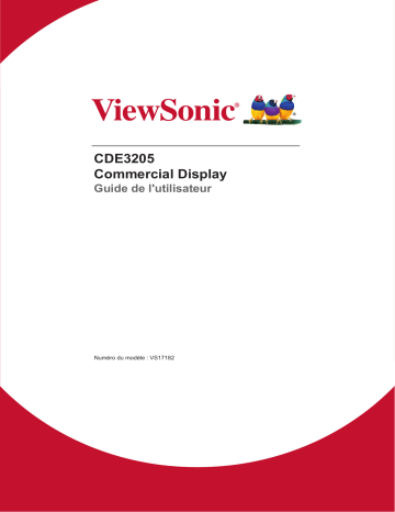 ViewSonic CDE3205 DIGITAL SIGNAGE Mode d'emploi | Fixfr