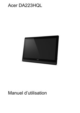 Acer DA223HQL Monitor Manuel utilisateur