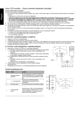 Acer VG272UP Monitor Guide de démarrage rapide