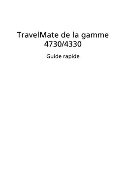 Acer TravelMate 4730 Notebook Guide de démarrage rapide