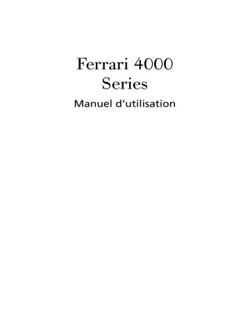 Acer Ferrari 4000 Notebook Manuel utilisateur | Fixfr