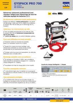 GYS GYSPACK PRO 700 Fiche technique