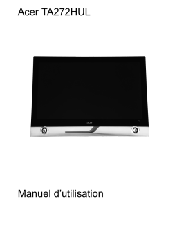 Acer TA272HUL Monitor Manuel utilisateur