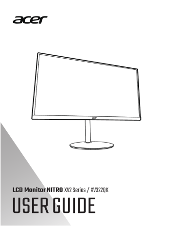 Acer XV322QKKV Monitor Guide de démarrage rapide | Fixfr