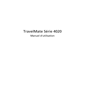 Acer TravelMate 4020 Notebook Manuel utilisateur | Fixfr
