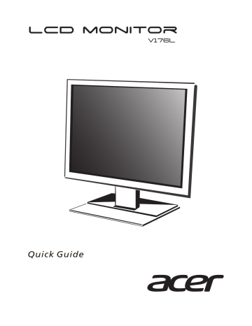 Acer V176L Monitor Guide de démarrage rapide | Fixfr