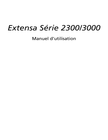 Extensa 3000 | Acer Extensa 2300 Notebook Manuel utilisateur | Fixfr