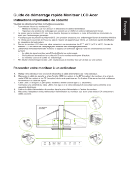 Acer CZ340CKB Monitor Guide de démarrage rapide