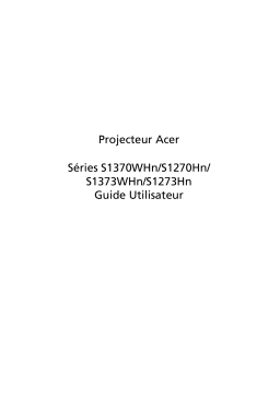 Acer S1370WHn Projector Manuel utilisateur