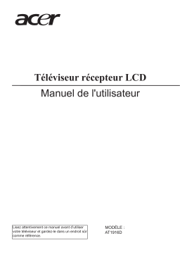 Acer AT1916D Acer TV Manuel utilisateur