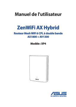Asus ZenWiFi AX Hybrid (XP4) 4G LTE / 3G Router Manuel utilisateur