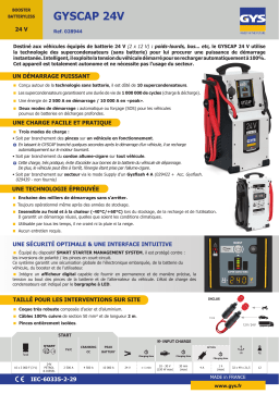 GYS BATTERYLESS BOOSTER GYSCAP 24V Fiche technique