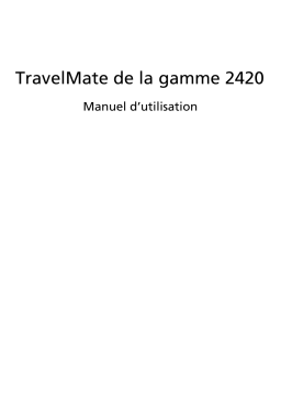 Acer TravelMate 2420 Notebook Guide de démarrage rapide