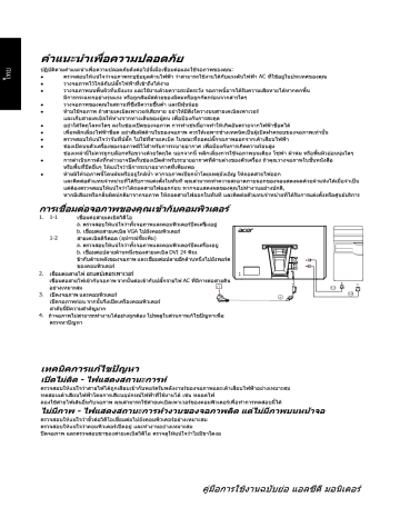 Acer X225HQL Monitor Guide de démarrage rapide | Fixfr