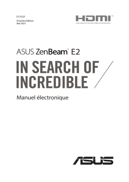 Asus ZenBeam E2 Projector Mode d'emploi