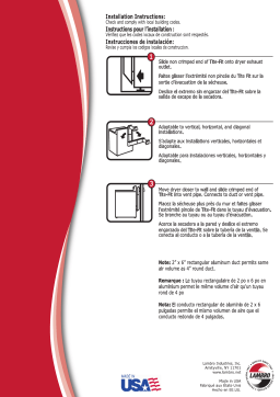 Lambro 3005 4" 90 Degree Aluminum Dryer Duct - Extends 18" to 30" Mode d'emploi