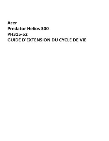 Acer Predator PH315-52 Notebook Manuel utilisateur | Fixfr
