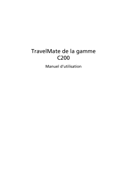 Acer TravelMate C200 Notebook Manuel utilisateur