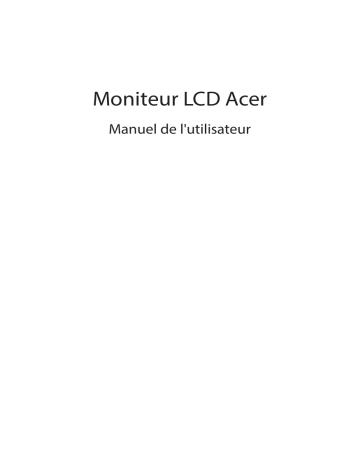 Acer EB192QB Monitor Manuel utilisateur | Fixfr