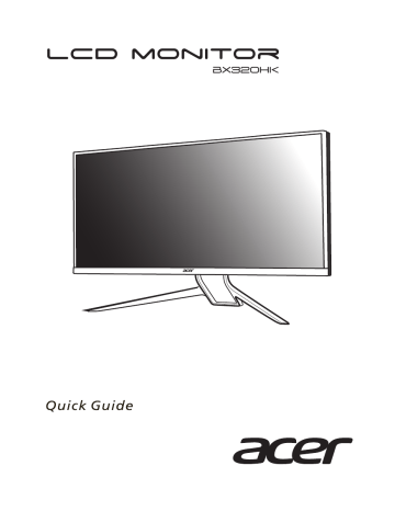 Acer BX320HK Monitor Guide de démarrage rapide | Fixfr