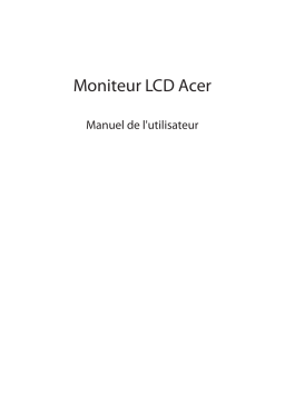 Acer XV340CKP Monitor Manuel utilisateur