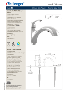 Plumb Pak 6177CP Belanger Kitchen Sink Faucet spécification