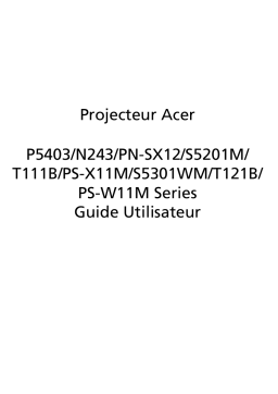 Acer S5301WM Projector Manuel utilisateur