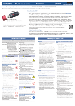 Roland Roland Cloud Connect Abonnement Pro et adaptateur sans fil Manuel du propriétaire