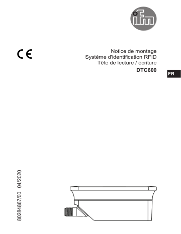 IFM DTC600 RFID read/write head HF Guide d'installation | Fixfr