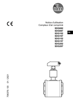 IFM SDG207 Compressed air meter Mode d'emploi