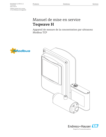 Endres+Hauser Teqwave H Mode d'emploi | Fixfr