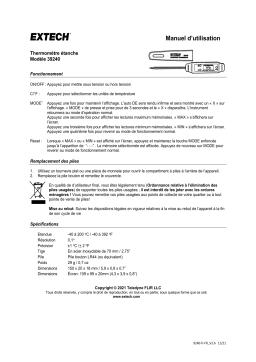 Extech Instruments 39240 Waterproof Stem Thermometer Manuel utilisateur