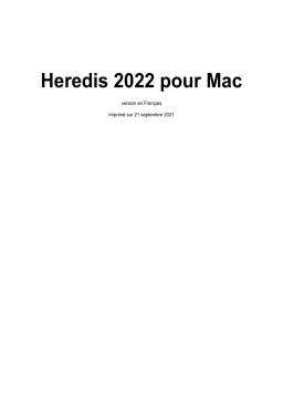 Heredis 2022 Macintosh Manuel utilisateur