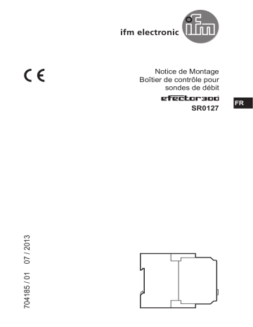 IFM SR0127 Control monitor for flow sensor Guide d'installation | Fixfr