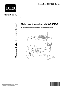 Toro MMX-850E-S Mortar Mixer Concrete Equipment Manuel utilisateur