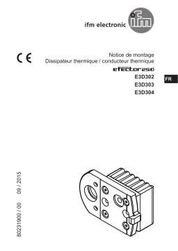 IFM E3D304 Cooling element for 3D camera Guide d'installation