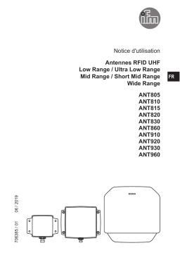 IFM ANT860 RFID read/write head UHF Mode d'emploi