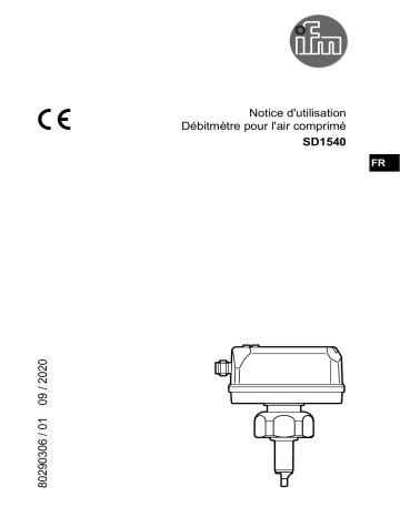 IFM SD1540 Compressed air meter Mode d'emploi | Fixfr