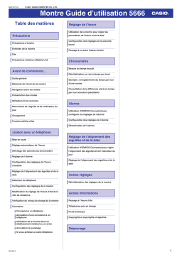 Casio 5666 Manuel utilisateur