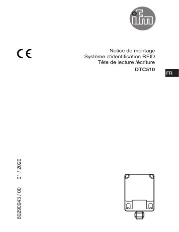 IFM DTC510 RFID read/write head HF Guide d'installation | Fixfr