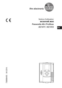 IFM AC1412 AS-Interface PROFIBUS DP gateway Mode d'emploi