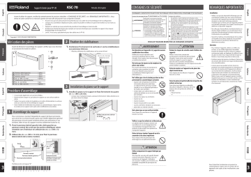 Roland KSC-70 Piano Stand Manuel du propriétaire | Fixfr