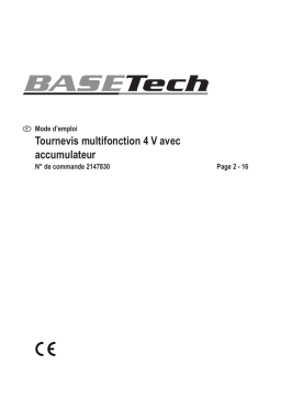 Basetech TO-6443490 ASS-830 Cordless drill Manuel du propriétaire