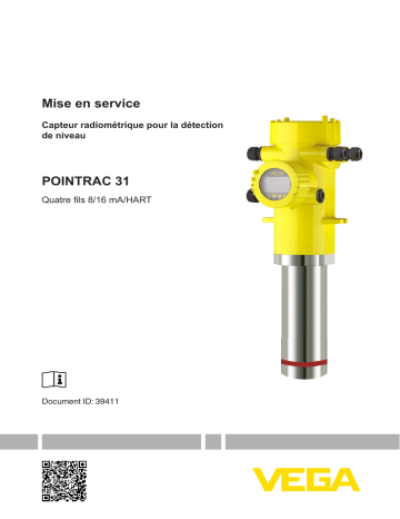 Vega POINTRAC 31 Radiometric sensor for level detection Mode d'emploi | Fixfr