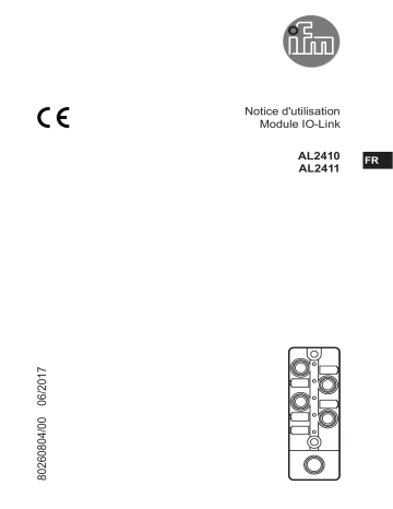 IFM AL2410 IO-Link CompactLine module Mode d'emploi | Fixfr