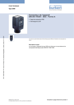 Burkert 2509 Cable plug DIN Fiche technique