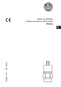 IFM PA3228 Pressure transmitter Guide d'installation